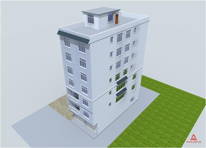 2x16.9 七层农村自建房出租房设计图施工图建筑结构图外观图